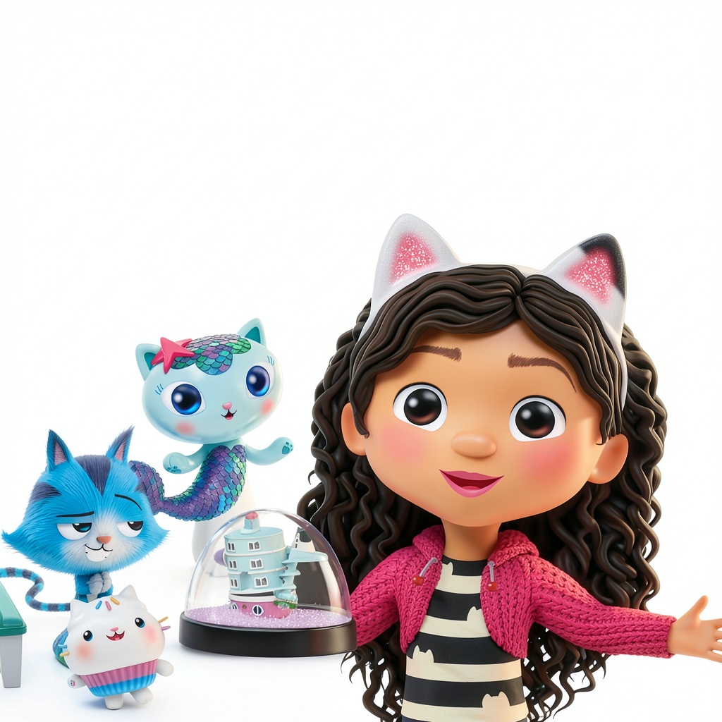 Installing Gabby's Dollhouse: A Preschool Adventure for Kids on a wooden desk