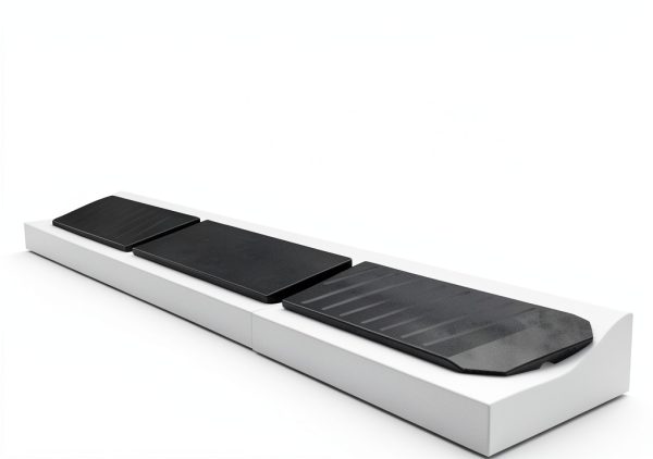 Rubber Curb Ramp 3‑piece Set by BRIDJIT Black 12ft 80% Reduce-1