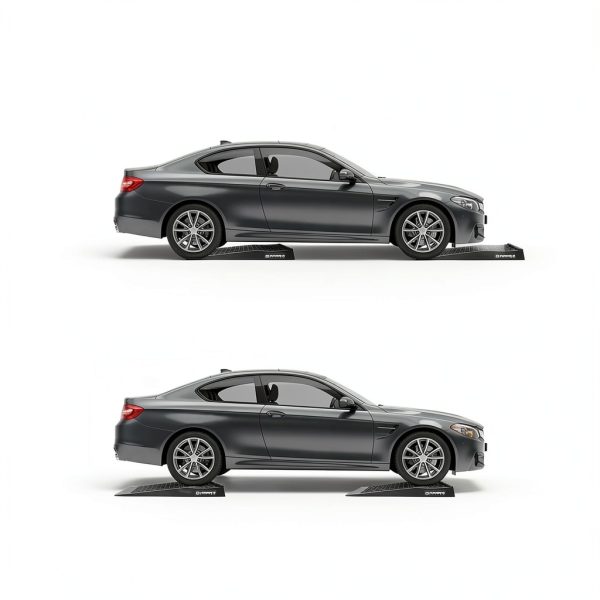 Tomioka Racing Super Slopes Low Profile Car Service Ramps Pair with Anti-Slip Pads, Perfect for Raise Lowered Car Oil Changes, Lift Vehicle Maintenance, & Jack Support-3