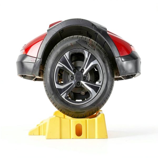 Car Ramps THAIMATS 2 Pack Portable Truck Lifts Yellow 20000 lb-3