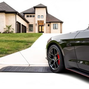 Driveway Curb Ramps Curb Corrector 3-Piece Heavy Rubber Black 12ft-0
