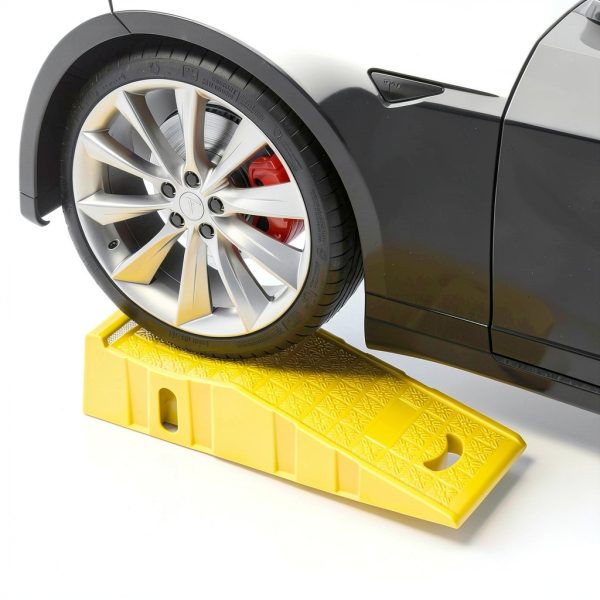 Car Ramps THAIMATS 2 Pack Portable Truck Lifts Yellow 20000 lb-6