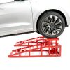 2 Pack Hydraulic Car Ramps, 11050LBS 5T Car Ramp High Lift 9"-14.2", Heavy Duty Steel Car Lift Ramp, Automotive Truck Service Ramps，Red-6