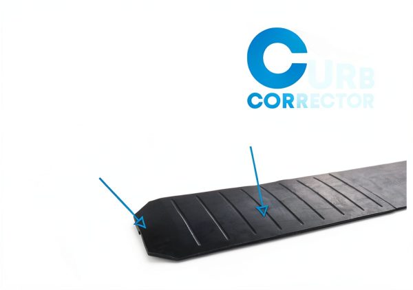 Driveway Curb Ramps Curb Corrector 3-Piece Heavy Rubber Black 12ft-1