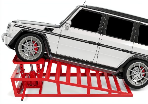 Hydraulic Car Ramps OLIPIC 2 Pack Heavy-Duty Steel 5 Ton Lift Red-4