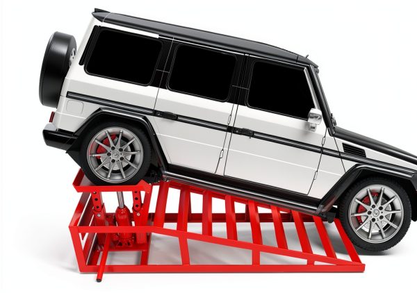 Hydraulic Car Ramps OLIPIC 2 Pack Heavy-Duty Steel 5 Ton Lift Red-3