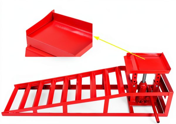 Hydraulic Car Ramps OLIPIC 2 Pack Heavy-Duty Steel 5 Ton Lift Red-2