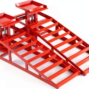 Hydraulic Car Ramps OLIPIC 2 Pack Heavy-Duty Steel 5 Ton Lift Red-0