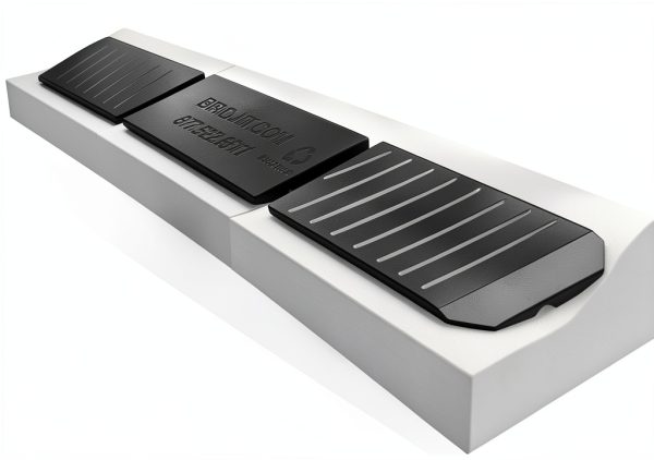 Rubber Curb Ramp 3‑piece Set by BRIDJIT Black 12ft 80% Reduce-0