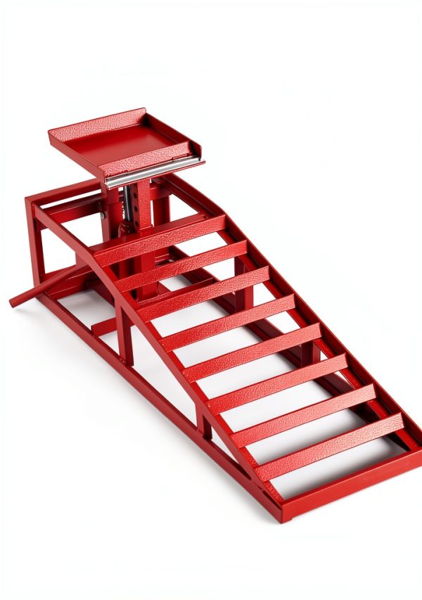 Hydraulic Car Ramps OLIPIC 2 Pack Heavy-Duty Steel 5 Ton Lift Red-1