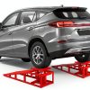 2 Pack Hydraulic Car Ramps, 11050LBS 5T Car Ramp High Lift 9"-14.2", Heavy Duty Steel Car Lift Ramp, Automotive Truck Service Ramps，Red-7