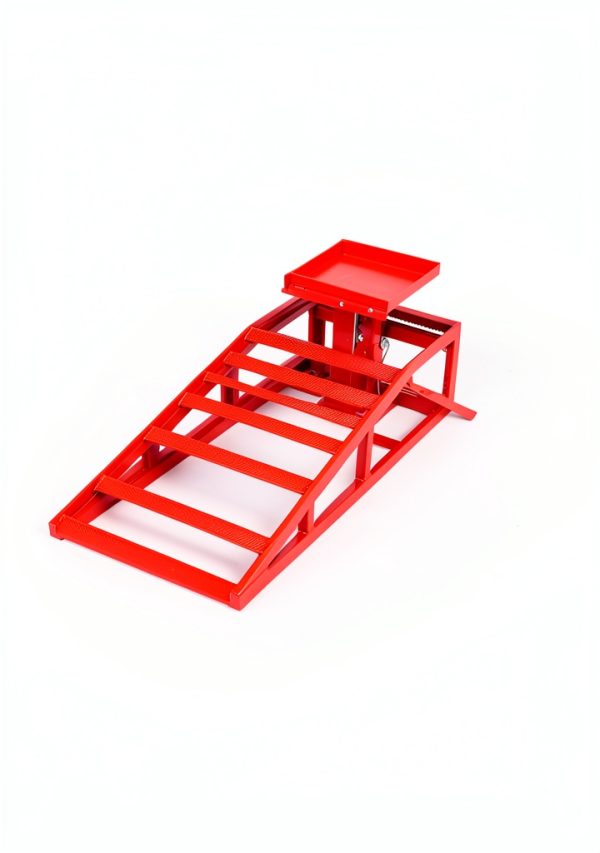 Hydraulic Car Ramps OLIPIC 2 Pack Heavy-Duty Steel 5 Ton Lift Red-7