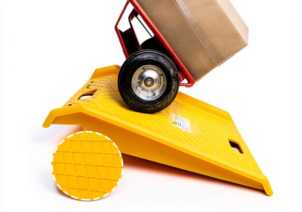 Heavy Duty Curb Ramp MaxxHaul Loading Ramp Yellow Model 50962-4
