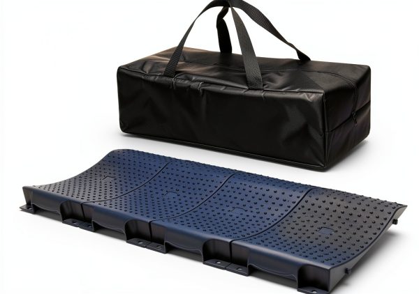 Homeon Wheels Tire Saver Ramps Anti-Slip Pads Design Car Tire Wheel Ramps for Flat Spot and Flat Tire Prevention Tire Savers for Storage Carrying Bag Easy to Store 4 Pack Black-0